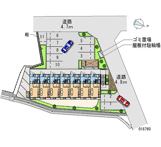 ★手数料０円★岸和田市流木町　月極駐車場（LP）